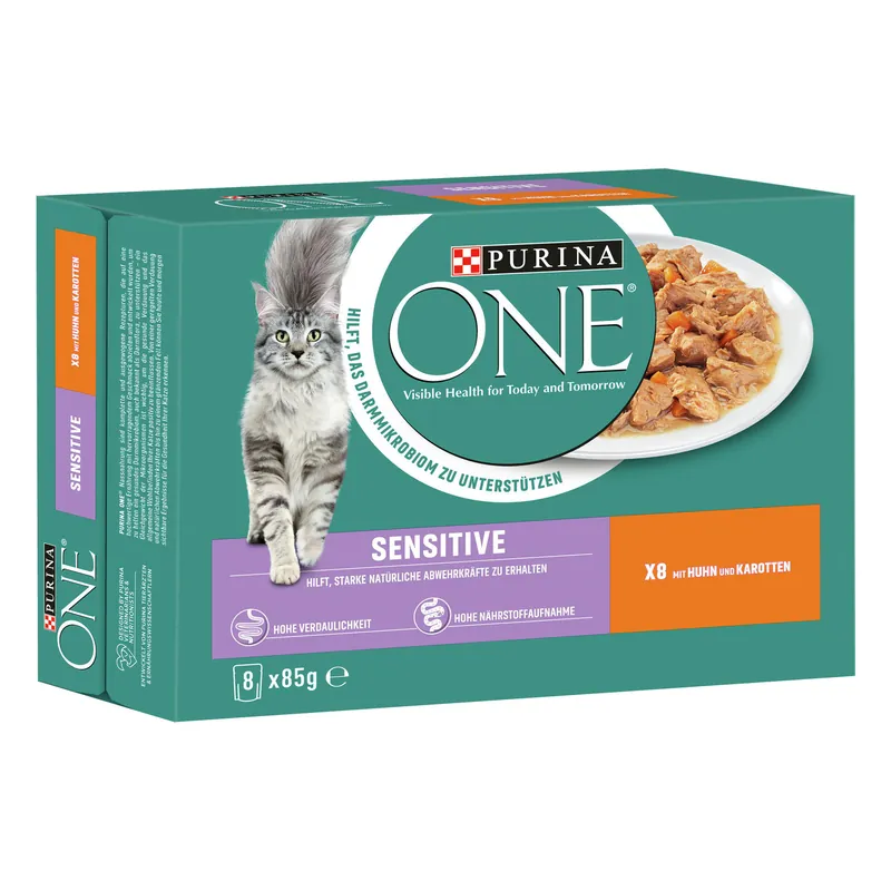 ONE SENSITIVE mit Huhn und Karotten 8 x 85 g Sonderaktion